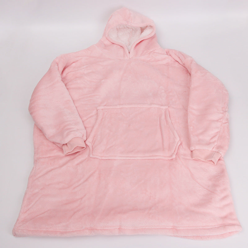 Men's And Women's Lazy Pullover Hooded Fleece Sweater Warm Hoodie