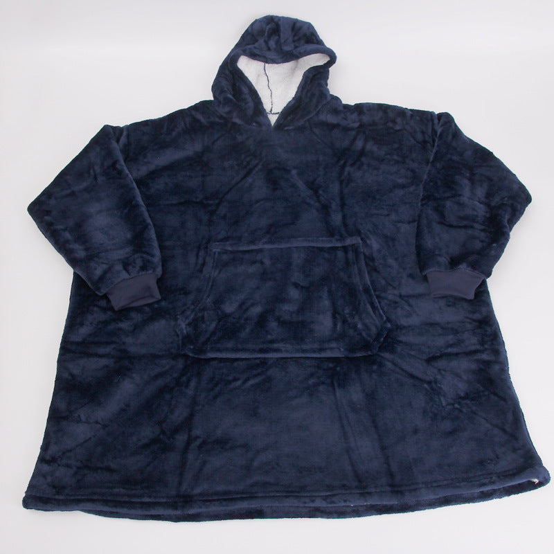 Men's And Women's Lazy Pullover Hooded Fleece Sweater Warm Hoodie