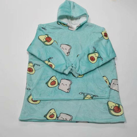 Men's And Women's Lazy Pullover Hooded Fleece Sweater Warm Hoodie