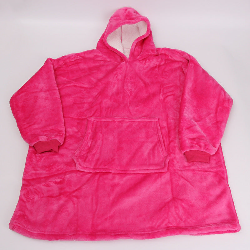 Men's And Women's Lazy Pullover Hooded Fleece Sweater Warm Hoodie