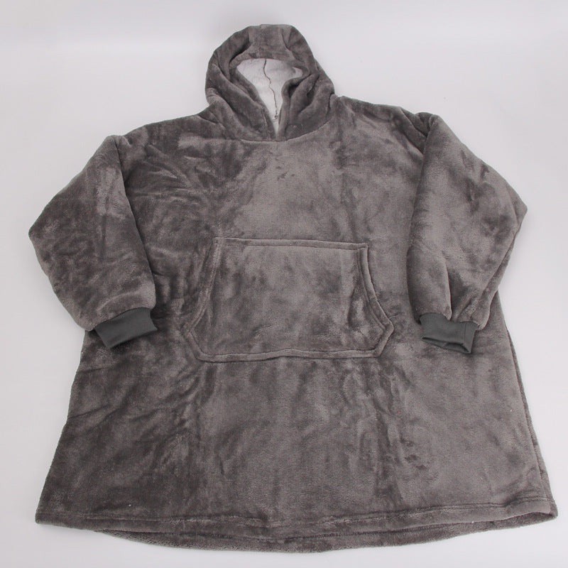 Men's And Women's Lazy Pullover Hooded Fleece Sweater Warm Hoodie