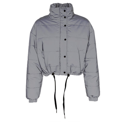 Domineering Bombing Street Warm High-neck Reflective Jacket