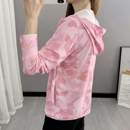 Ladies Summer Outdoor UV Protection Breathable Sun Protection Clothing Jacket