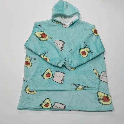 Men's And Women's Lazy Pullover Hooded Fleece Sweater Warm Hoodie
